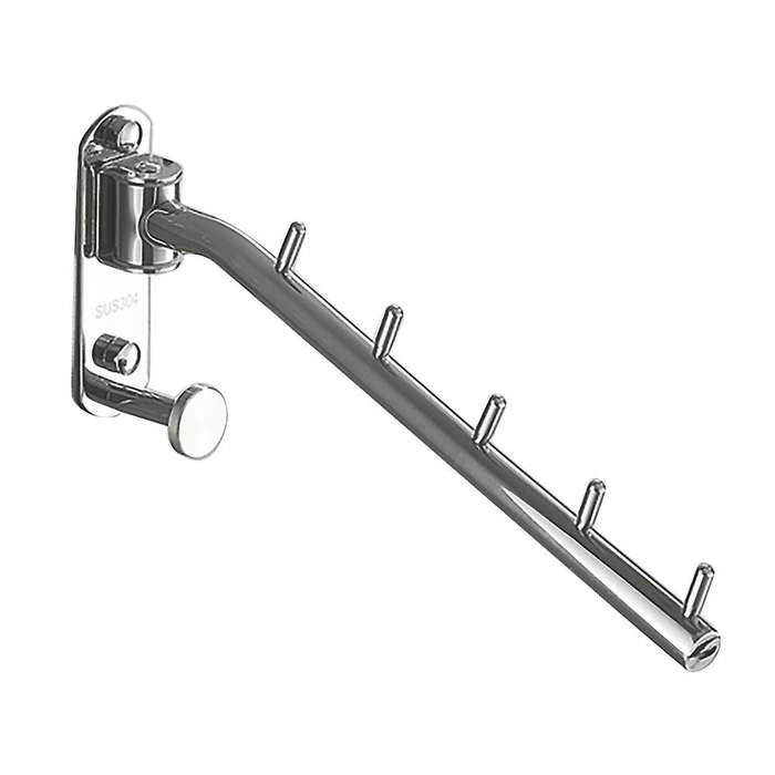 Polished Swivel Clothes Hangers Stainless Steel Wall Mount Hanger