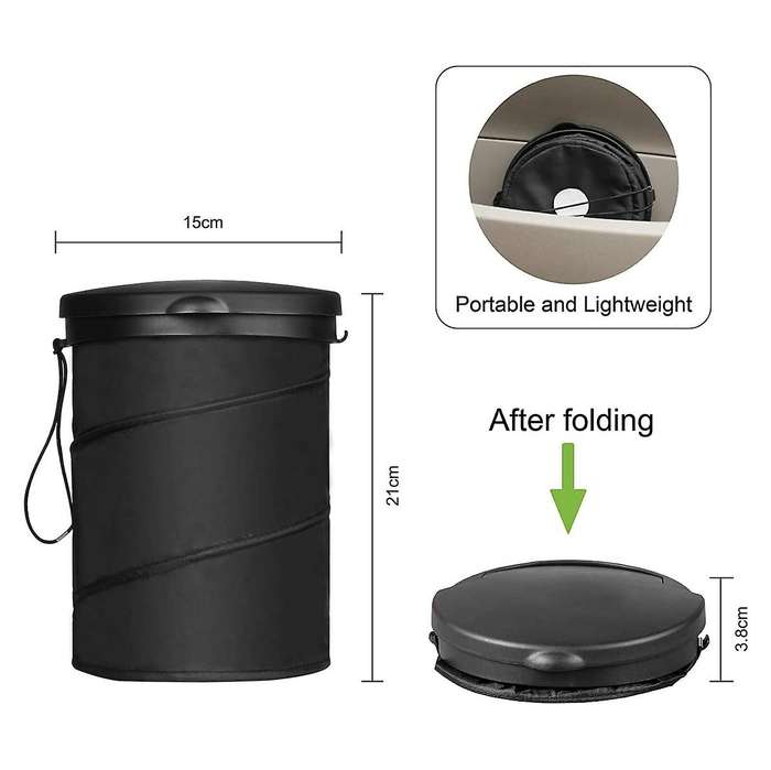 Car Trash Can Portable Garbage Bin Collapsible Pop-up Bag