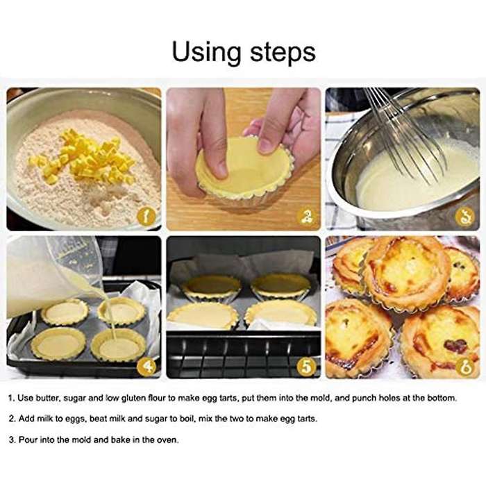 Egg Tart Pans,ripple Mold,egg Tart Ring Mold,pudding Mold,jelly Mold