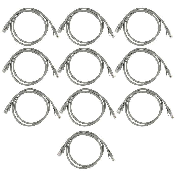 10pcs/lot 3.3ft Cat6 Utp Round Cable Ethernet Cables Rj45 Lan Cable
