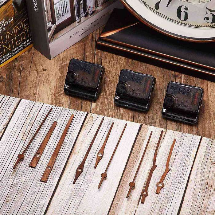 3 Pcs Quartz Clock Movement with 3 Types Of Walnut for Clock Repair