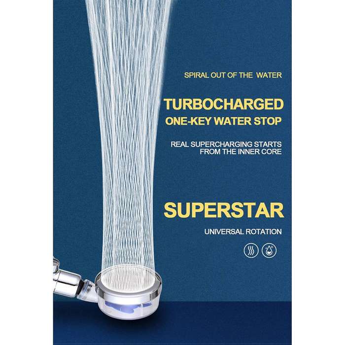 Pressurized Shower Head Jetting Showerhead for Bathroom Bath Shower A