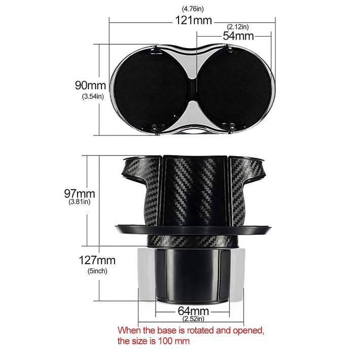 Universal Adjust Center Double Drink Holder for Car Suv Truck Pickup