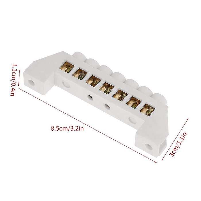 10pcs 7-hole Bridge Design Electrical Distribution Wire Screw Brass