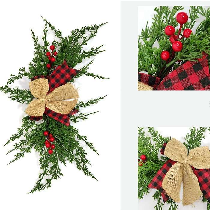 Christmas Artificial Red Pine Needles Door Decor Home Hotel Pendant C