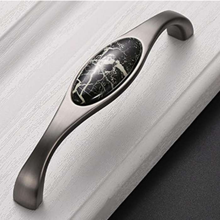 2 Pcs Ceramic Handles Zinc Alloy Handle Puller with Screws for Home