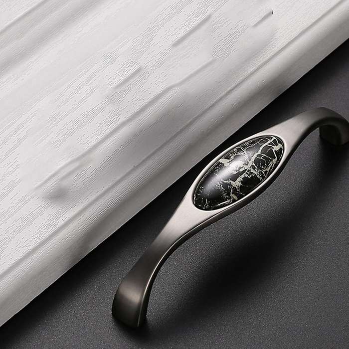 2 Pcs Ceramic Handles Zinc Alloy Handle Puller with Screws for Home