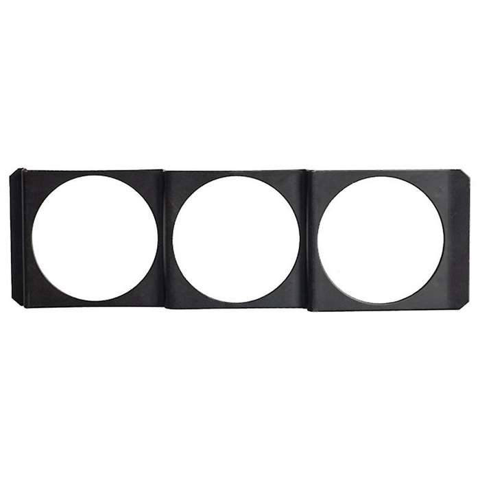 52mm Radio Slot Pod Triple Gauge Meter Panel Mount Black