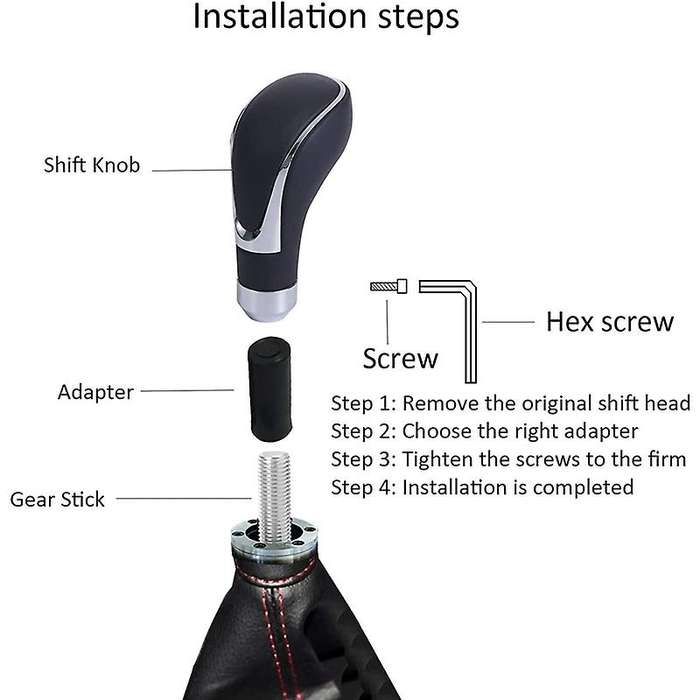 Leather Gear Stick Shift Knob, for Most Manual Transmissions