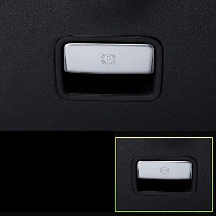 Car Parking Hand Brake Sticker P Button Brake Switch Frame Cover Trim