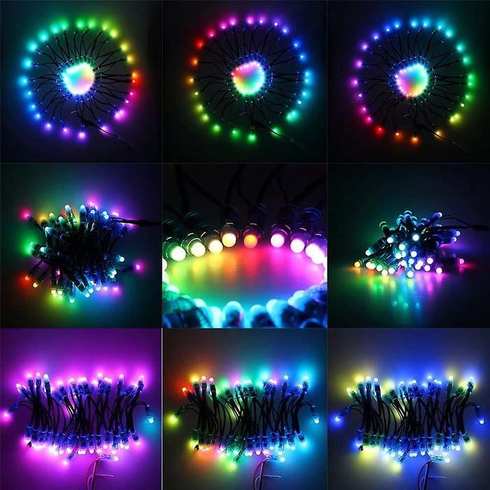 50pcs Ws2811 Rgb Led Pixels Light 12mm Color Led Module Light Dc12v