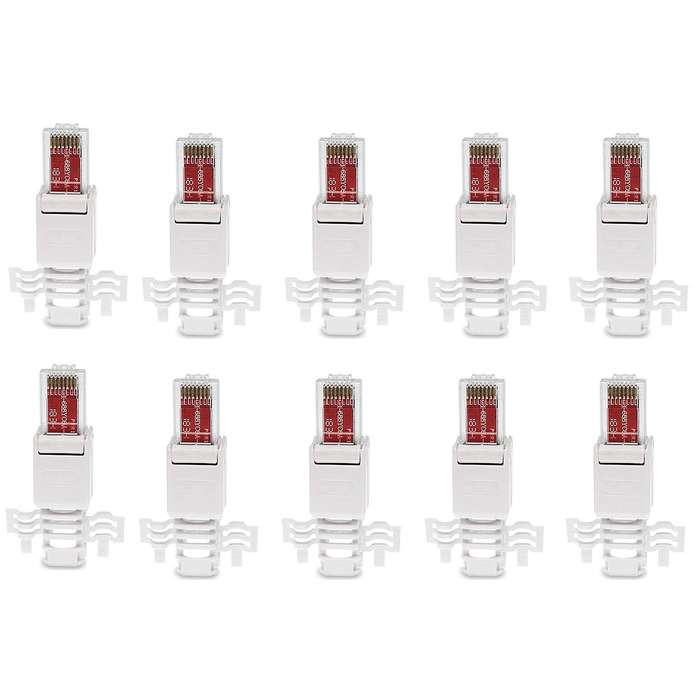 10 Network Plug Tool-free Rj45 Cat6 Lan Utp Cable Plug without Tools