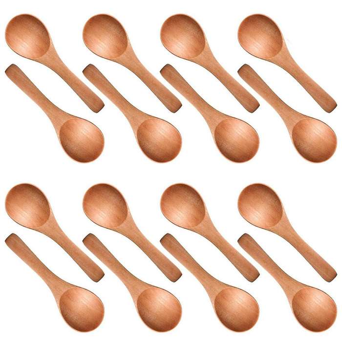 Small Wooden Spo On Tasting Spo On Condiments Salt Spoons for Kitchen