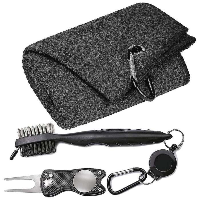 Golf Towel Set Sports Towel with Carabiner Tri-fold Towel 40x60cm