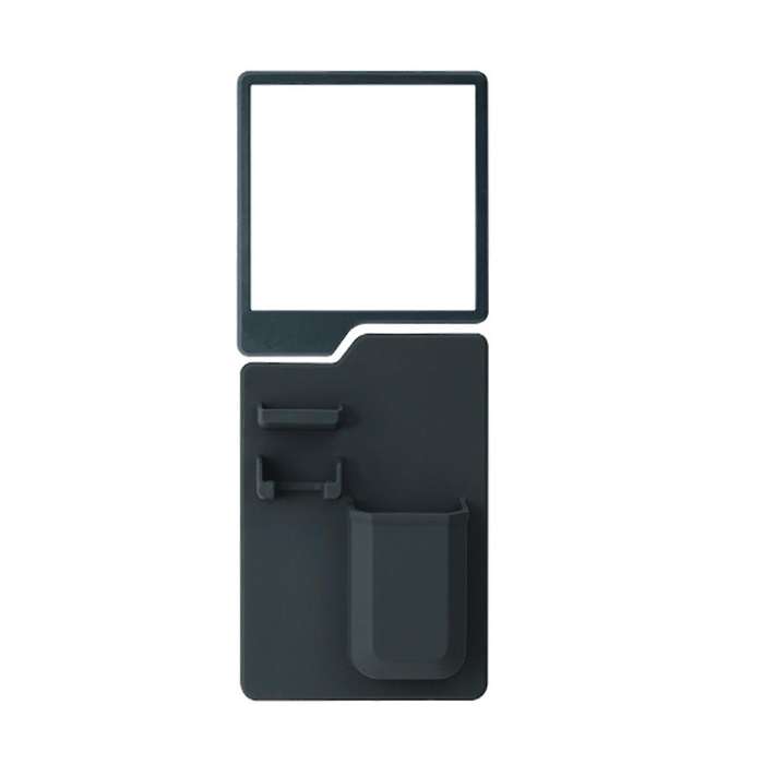Shower Mirror & Organizer- Toothbrush Holder and Non-fogging Mirror