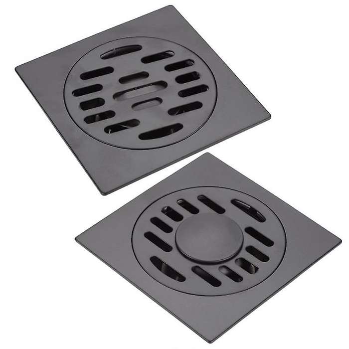Stainless Steel Duty Drain Cover Home Shower Floor Drain Black 1#