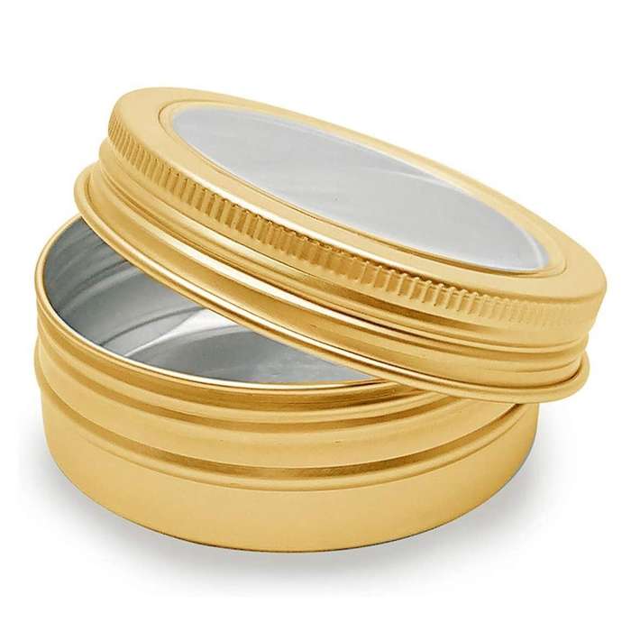 12 Pcs Aluminum Tin Jar 2 Ounce 60 Ml Containers with Lids Round