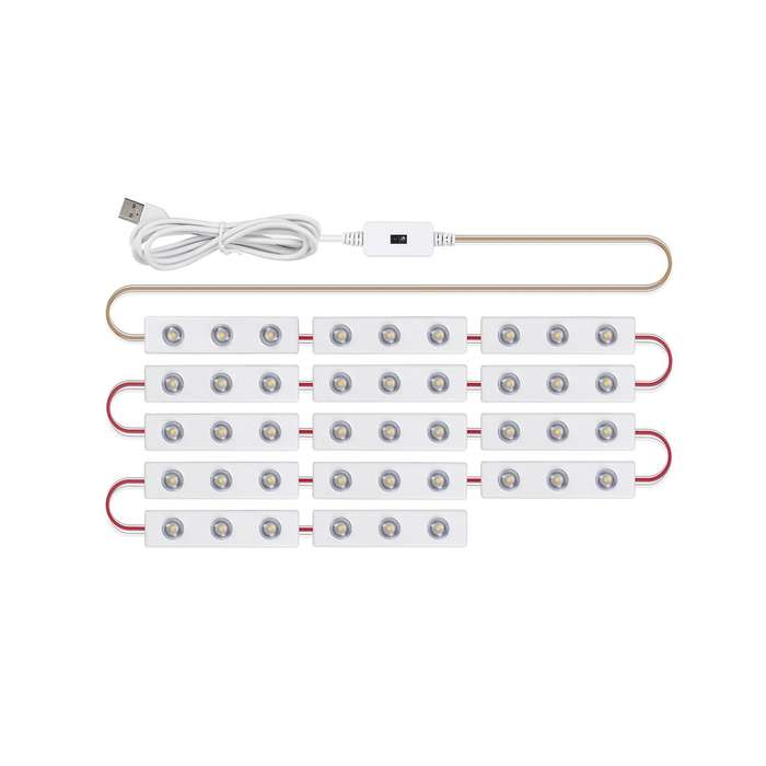 Usb Vanity Hand Sweep Sensor Led Wall Lamp Dimmable Dressing,14 Bulbs