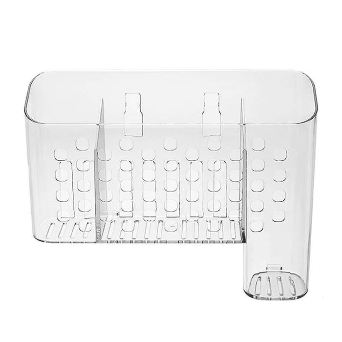 Wall-mounted Transparent Cosmetics Storage Box Plastic Shelves B