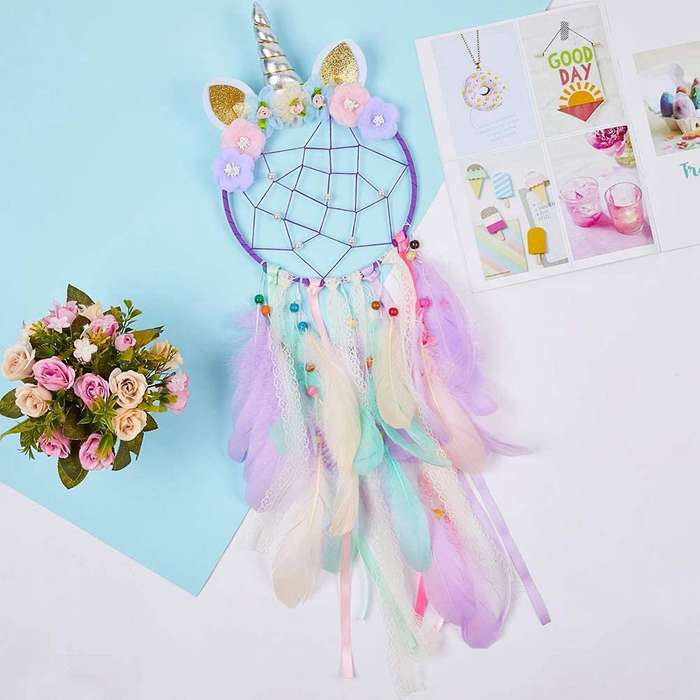 Children's Dream Catcher Feather Wall Decoration Girl Bedroom