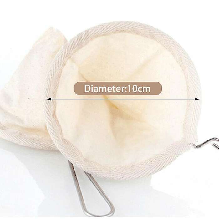 4pcs Flannel Cloth Coffee Filter Strainers with Handle for Home Use