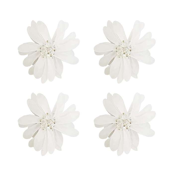 Acrylic Flower Napkin Rings , Handmade Napkin Rings for Wedding