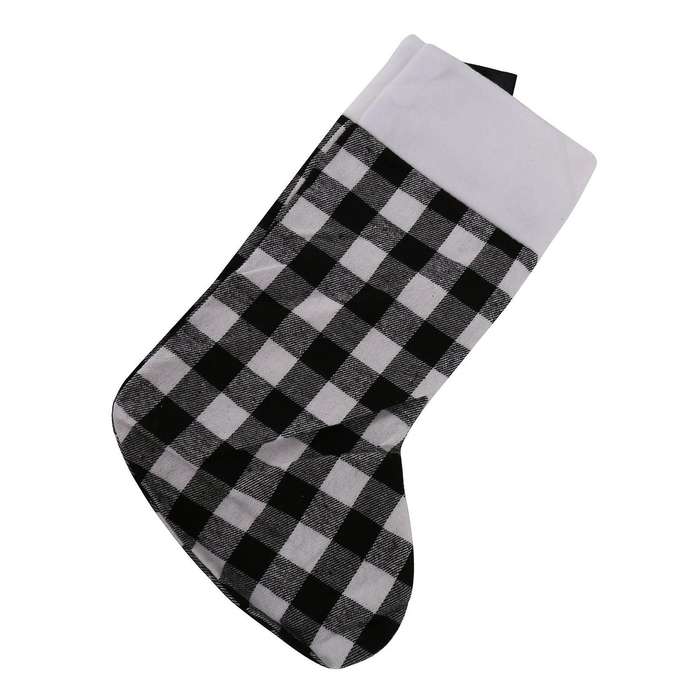 4 Pack Christmas Stocking for Party Decoration, L(black and White)