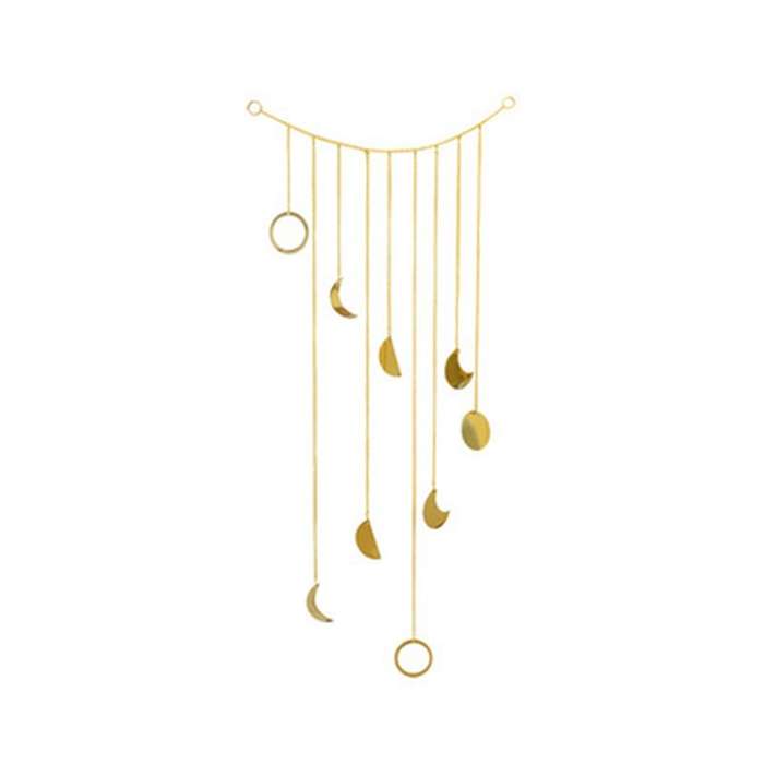 Moon Shining Phase Garland Decoration Chains Gold Wall Hanging C