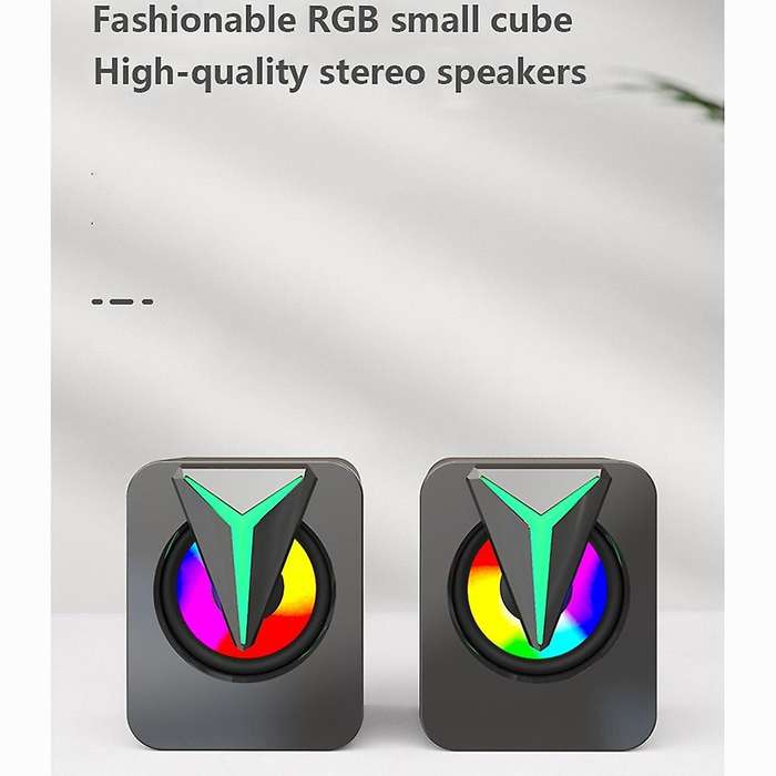 Wired Speakers, Laptop Speakers, Colorful Lighting Speakers
