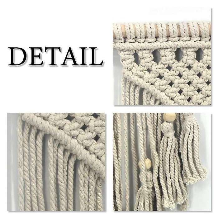 Macrame Wall Hanging Hand Woven Bohemian Tapestry with Tassel