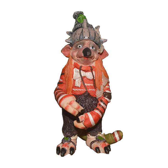 Resin Black Magic Goblin Funny Dwarfs Statue Horrifying Elf Statue -a