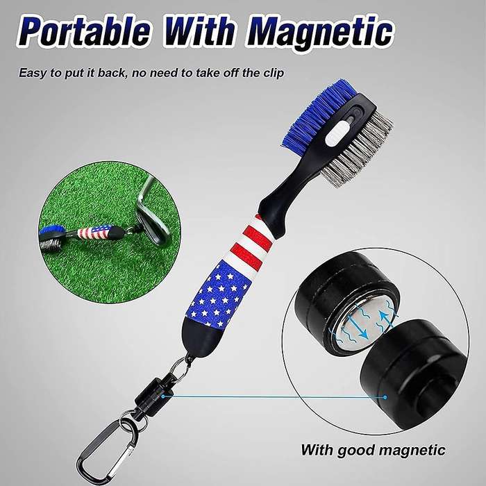 1pcs Golf Club Brush with Larger Size Brush Head&groove Cleaner