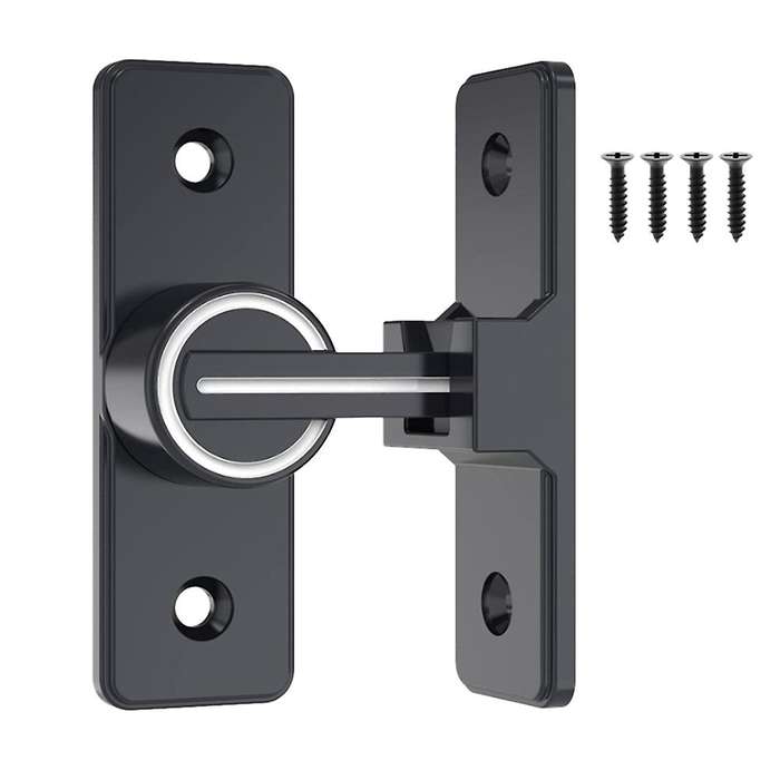 Barn Door Lock Hardware, 90 Degree Heavy Duty Gate Latches 1 Pack