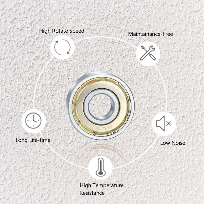 608zz Double Shielded Ball Bearing, Carbon Steel Bearing, 20 Pieces
