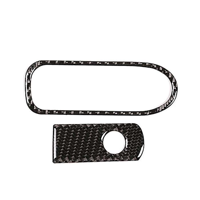 Car Soft Carbon Fiber Glove Box Switch Cover for Touareg 2011-2018