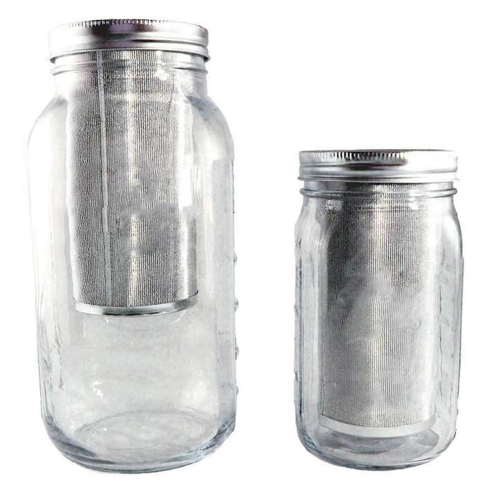Cold Brewed Coffee Pot - Wide Mouth Mason Tank Filter - 100m