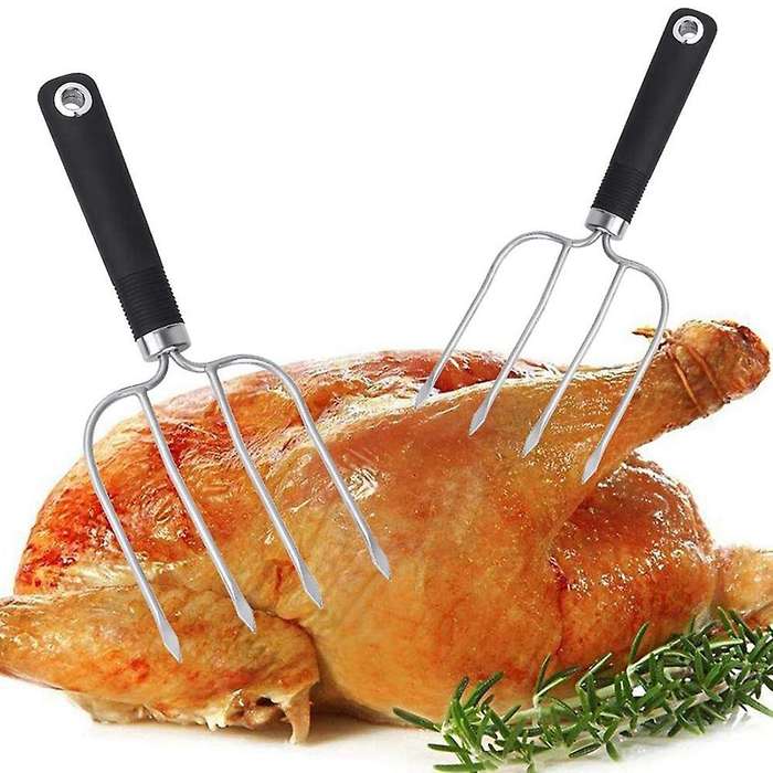 2pcs Meat Fork,with Slip Resistant Grip,for Bbq & Thanksgiving Pros