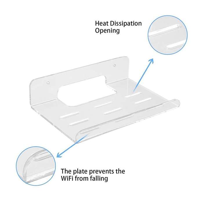 Acrylic Router Wall Bracket Dvd Player Stand for Set-top Box Bracket