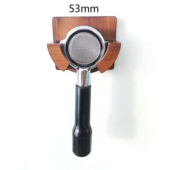 Coffee Press Holder Unique Bottomless Solid Wood Bracket,51/53/54mm