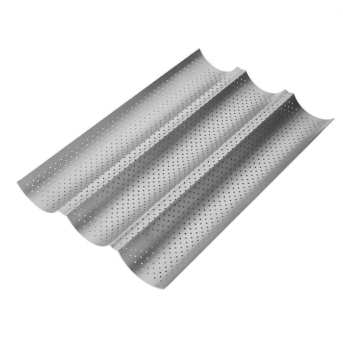 Baking Mould Sheet 3 Tray 38x24.5cm Silver