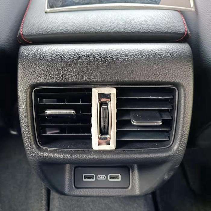 Rear Air Outlet Vent Frame Cover Armrest Box Trim,silver