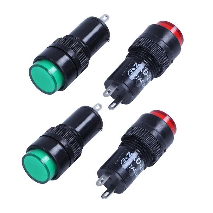 Ac 220 V 2 P Signal Lights Indicator Lights 24 Pcs