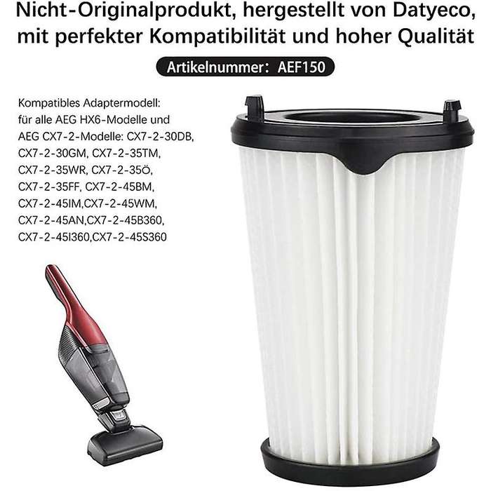 Cx7 Filter Compatible for Aeg Cx7-2 Ergorapido Vacuum Cleaner