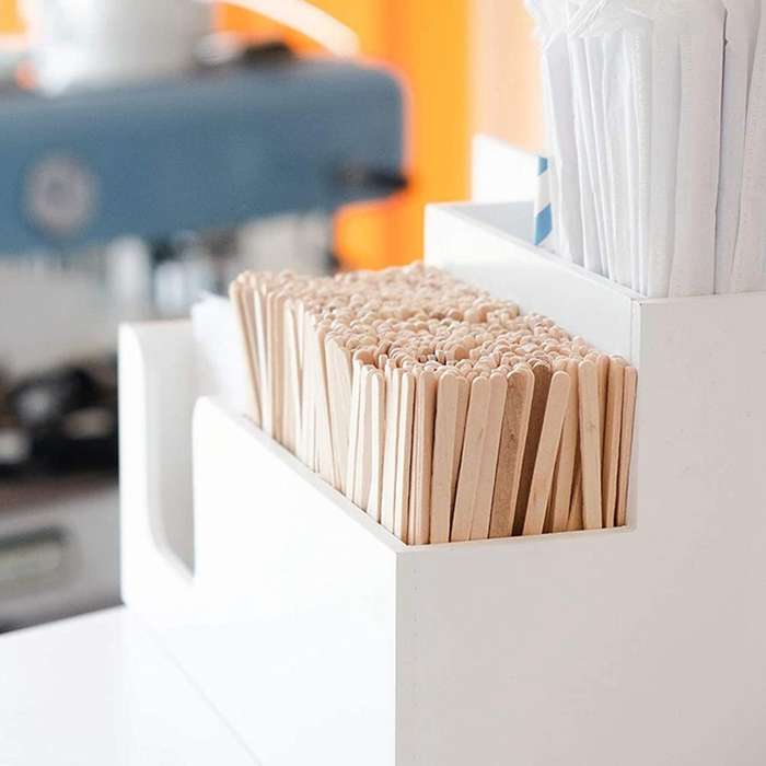 100pcs 5.5 Inch Coffee Stirrers Sticks -natural Wood Eco-friendly