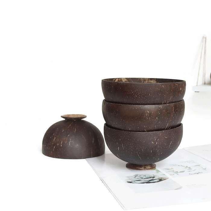 Coconut Bowls with Spoons,forks,smoothie Bowls,salad Bowls