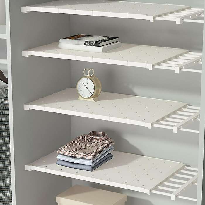 Retractable Airing Cupboard Storage Rack Shelf for Bookcase 24x48cm