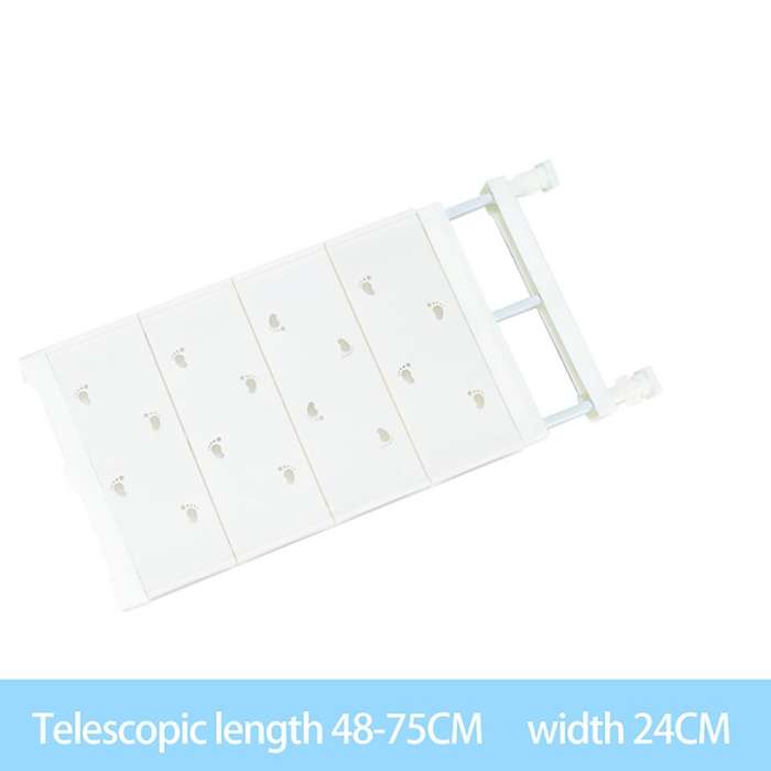Retractable Airing Cupboard Storage Rack Shelf for Bookcase 24x48cm