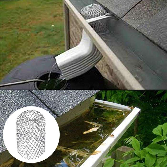 6pcs Roof Gutter Guard Filters Anti - Blocking Leaf Drain Net Cover