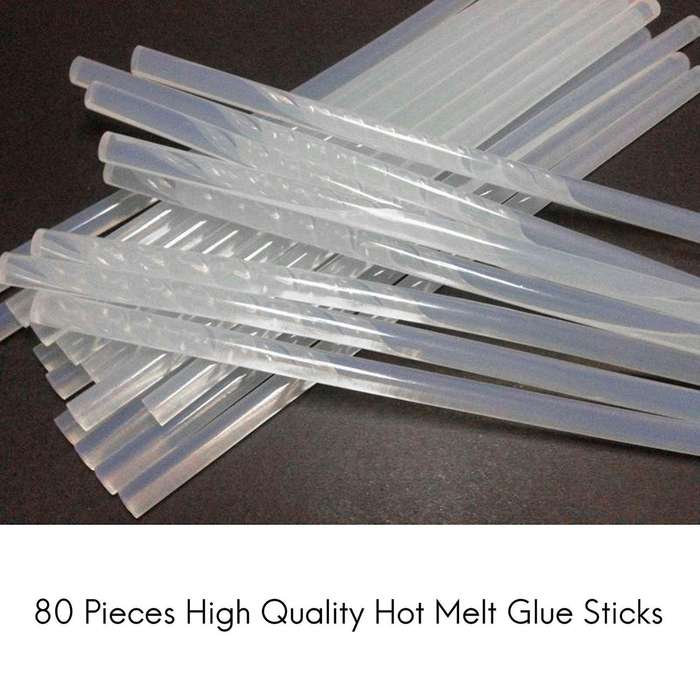 80pcs Hot Melt Glue Stick 7x100mm Glue Stick Transparent Hot Melt