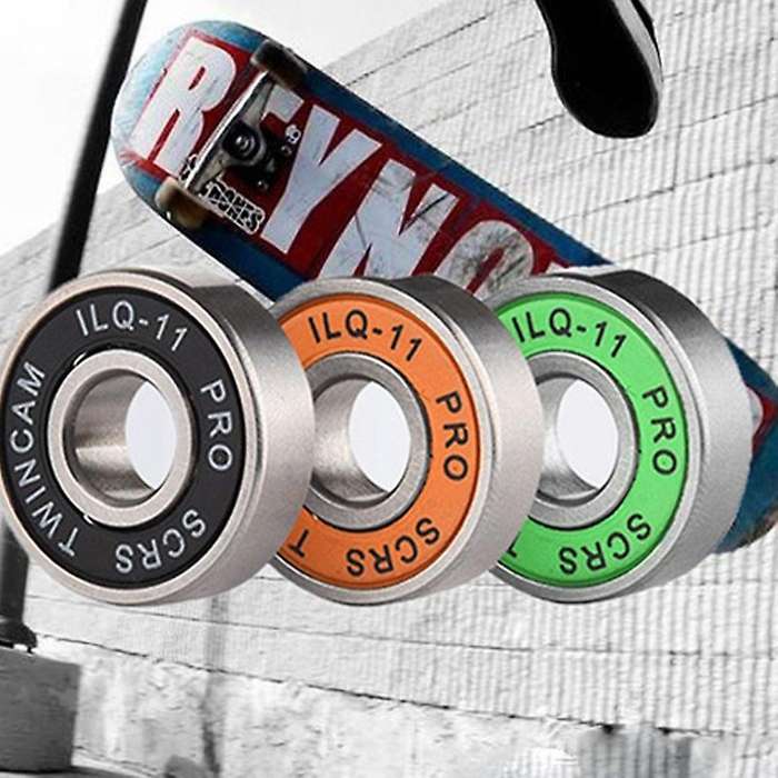 20pcs 608 2rs Ball Bearings, for Skateboards, Inline Skates, Black
